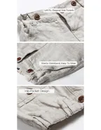 Toddler Boys Bow Tie Short Sleeve Striped 100% Washed Linen Shirt & Suspender Shorts