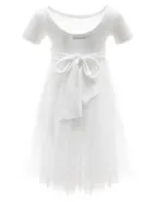 Toddler Girl Short Sleeve Summer Casual White Dress