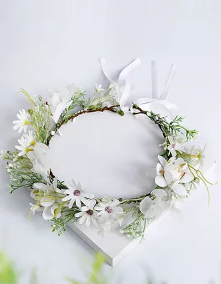 Allovin Floral Headband Crown for Weddings and Special Occasions