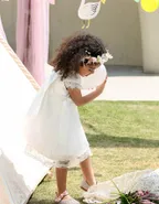 ALLOVIN Bow Back Trapeze Dress