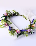 Allovin Floral Headband Crown for Weddings and Special Occasions
