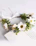 Allovin Floral Headband Crown for Weddings and Special Occasions