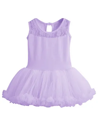 Allovin Sleeveless Tutu Lace Ballet Leotard