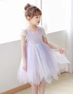 ALLOVIN Flower Sequin jersey Dress