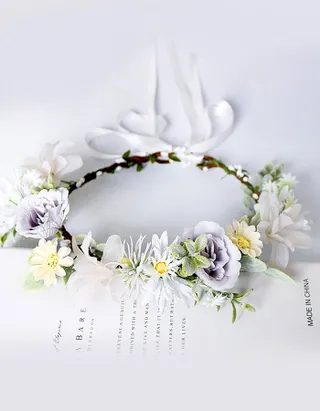 Allovin Floral Headband Crown for Weddings and Special Occasions