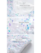 Toddler Girl Short Sleeve Sequins Flower Dress