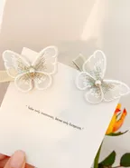 Allovin 5pcs Toddler Girls Lace Butterfly Hairpin