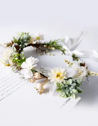 Allovin Floral Headband Crown for Weddings and Special Occasions