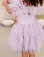 Allovin Girl Fancy Tulle Ruffle Cape