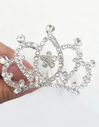 Allovin Rhinestone Crown Hair Accessory