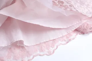 Allovin Junior Girl Long Sleeve Lace Sundress Decorated Knitted Sweater Tulle Dress