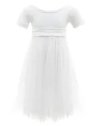Toddler Girl Short Sleeve Summer Casual White Dress