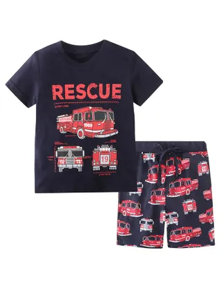 Toddler Boys Supersoft Car Ptinted Jersey T-Shirt & Pants Set