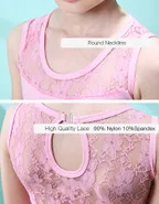 Allovin Sleeveless Tutu Lace Ballet Leotard