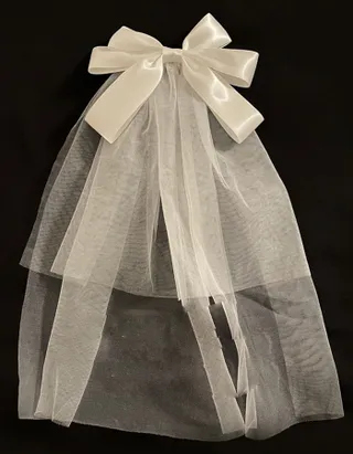 Allovin Girls White Double Layer Veil