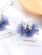 Allovin Toddler Girls Rhinestone Crown Decor Hairpin