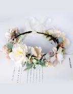 Allovin Floral Headband Crown for Weddings and Special Occasions