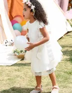 ALLOVIN Bow Back Trapeze Dress