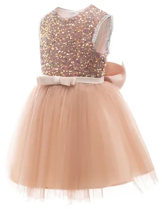 Toddler Girl Sequins Sleeveless Formal Ball Gown Party Dress