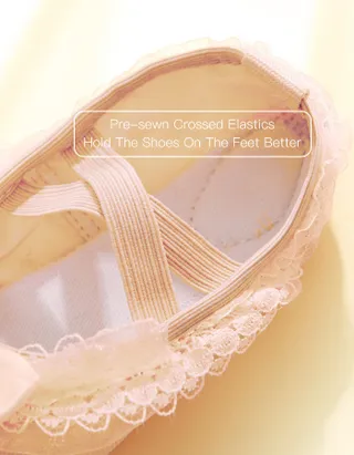 Allovin Girls Canvas Split Sole Ballet Shoes