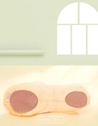 Allovin Girls Canvas Split Sole Ballet Shoes