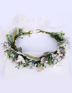 Allovin Floral Headband Crown for Weddings and Special Occasions