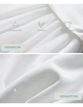 Toddler Girl Short Sleeve Summer Casual White Dress