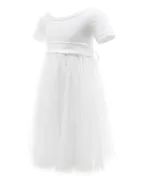 Toddler Girl Short Sleeve Summer Casual White Dress