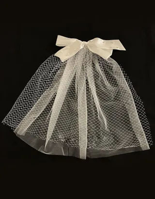 Allovin Girls White Double Layer Veil