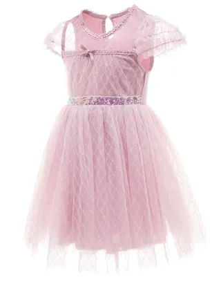 Allovin Toddler Girl Cap Sleeve Tulle Party Princess Dresses