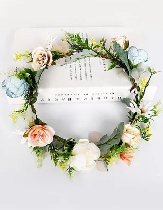 Allovin Floral Headband Crown for Weddings and Special Occasions