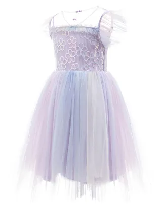 ALLOVIN Flower Sequin jersey Dress