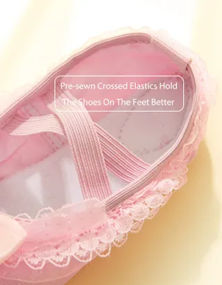 Allovin Girls Canvas Split Sole Ballet Shoes