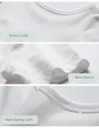 Toddler Girl Short Sleeve Summer Casual White Dress