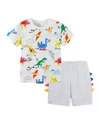 Toddler Boys Supersoft Dinosaur Printed Jersey T-Shirt & Pants Set