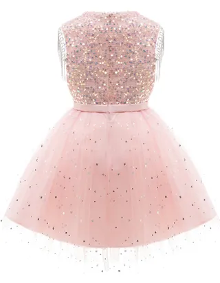 Toddler Girl Sequins Sleeveless Formal Ball Gown Party Dress