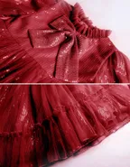 Allovin Toddler Girl A-line Long Sleeve Princess Sequin Tulle Dress for Party