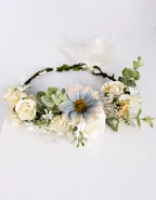 Allovin Floral Headband Crown for Weddings and Special Occasions