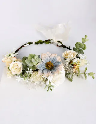 Allovin Floral Headband Crown for Weddings and Special Occasions