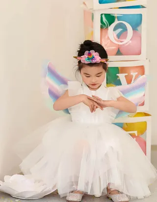 ALLOVIN Sheer back Party Dress