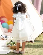 ALLOVIN Bow Back Trapeze Dress