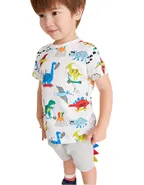 Toddler Boys Supersoft Dinosaur Printed Jersey T-Shirt & Pants Set