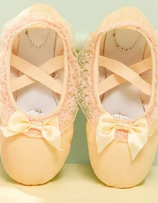 Allovin Girls Canvas Split Sole Ballet Shoes