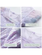 ALLOVIN Flower Sequin jersey Dress