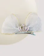 Allovin Toddler Girls Rhinestone Crown Decor Bow Hairpin