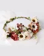 Allovin Floral Headband Crown for Weddings and Special Occasions