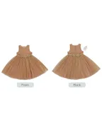 Allovin Toddler Girl A-Line Sleeveless Boho Ball Gown Tulle Dress
