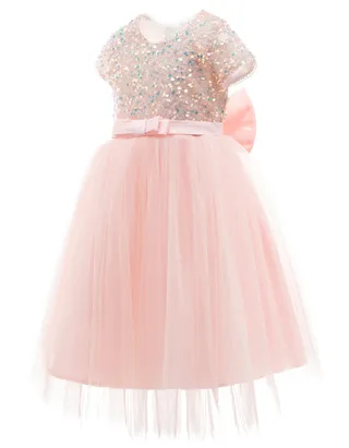 ALLOVIN Sequins Tulle Party Dress