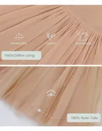 Allovin Toddler Girl A-Line Sleeveless Boho Ball Gown Tulle Dress