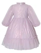 Allovin Toddler Girl A-line Long Sleeve Princess Sequin Tulle Dress for Party